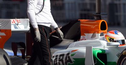 Force India suffered body work problems