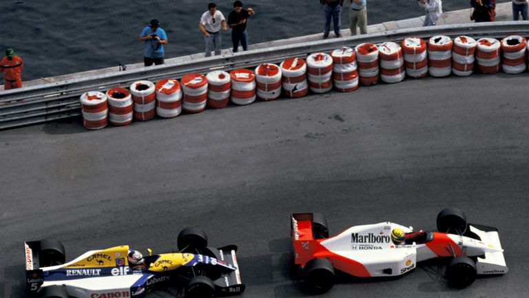 But Senna still managed to hold off Mansell around the streets of Monte-Carlo in one of F1's most famous duels