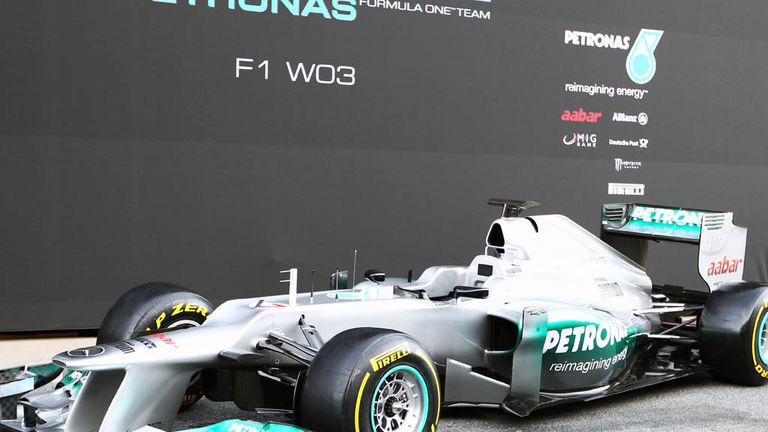 Introducing the new Silver Arrow for the 2012 season, the Mercedes AMG Petronas F1 W03. Pic credit: Mercedes AMG @MercedesAMGF1