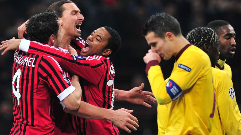 AC Milan's Zlatan Ibrahimovic has urged Robin van Persie to quit Arsenal