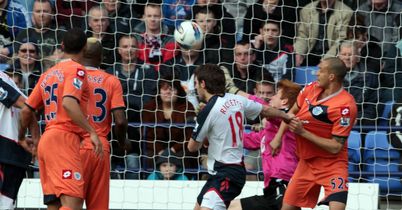 QPR's Clint Hill controversially saw this goal chalked off at Bolton