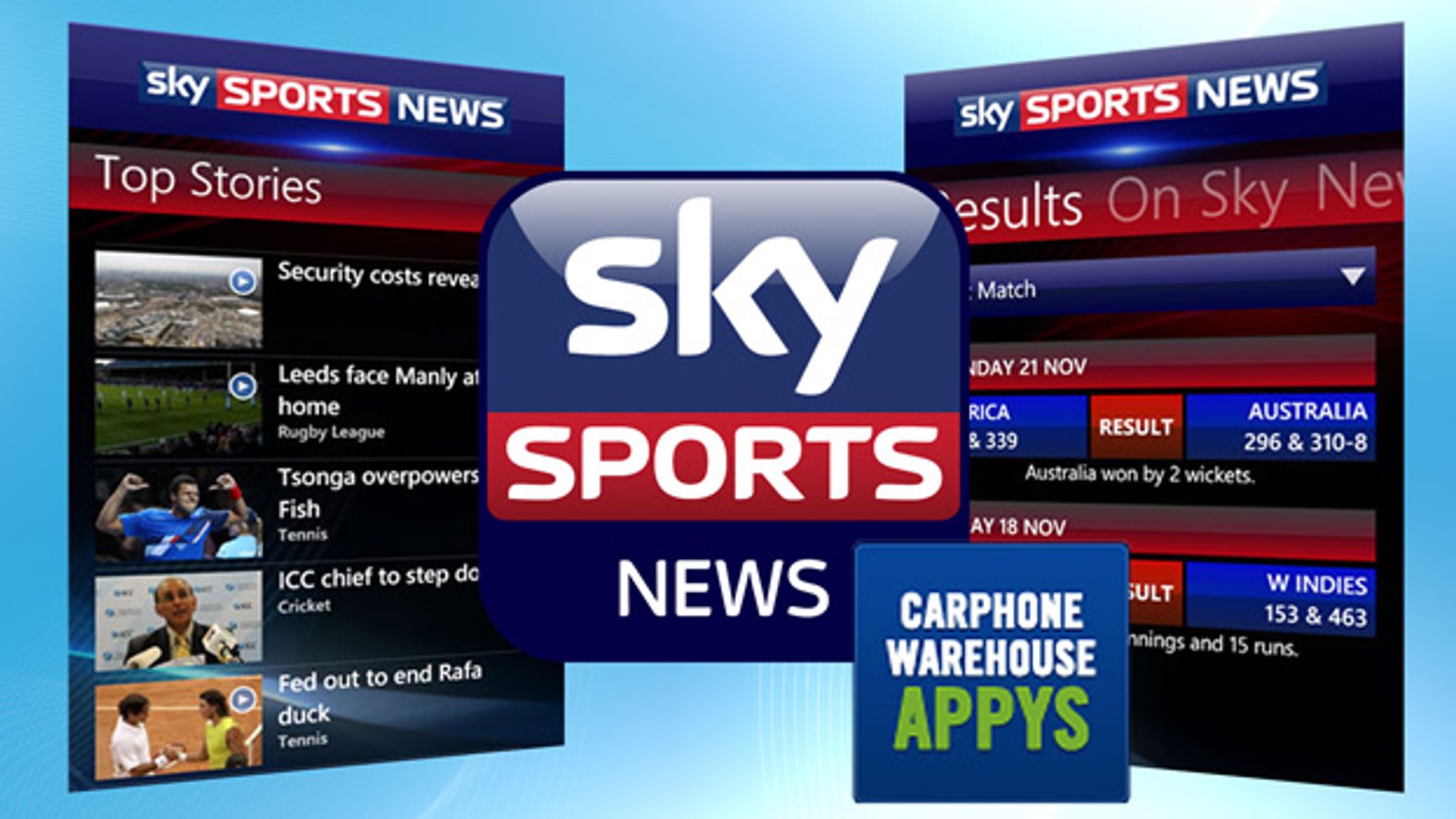 Free sky best sale sports news app