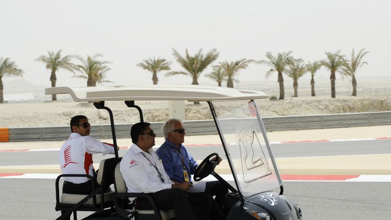 Charlie Whiting goes for a lap