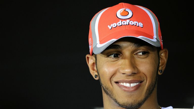 All smiles for Lewis in the press conference