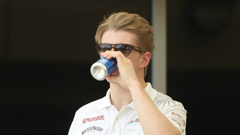Nico Hulkenberg stays hydrated