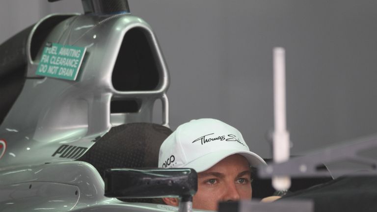Nico Rosberg makes sure the car is still a good fit