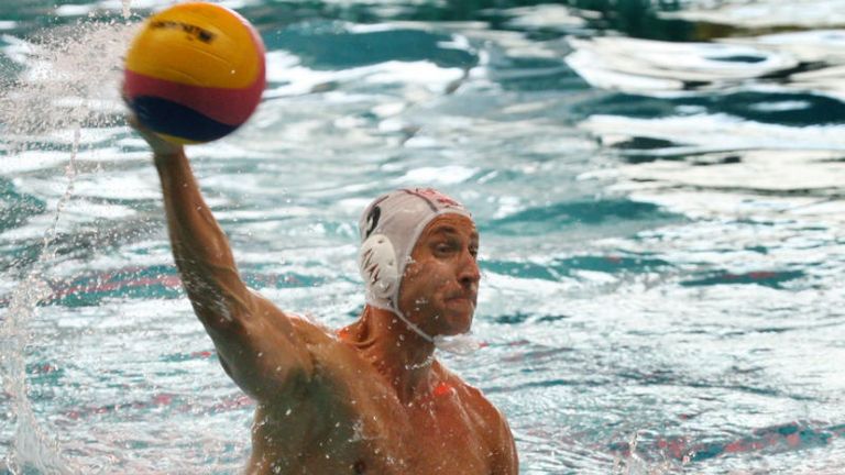 Great Britains mens water polo team captain Craig Figes in action 
