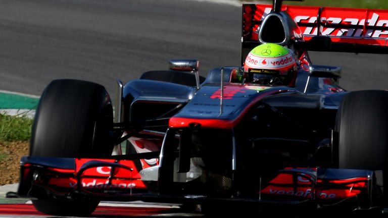 The McLaren photographed at the Mugello test on Thursday