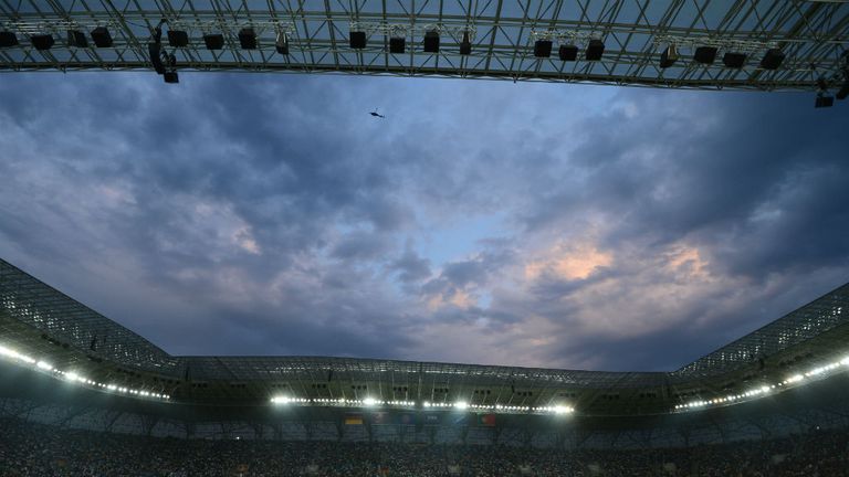 As night settles over the stadium Germany kick-off one of the most anticipated games of the group stages.