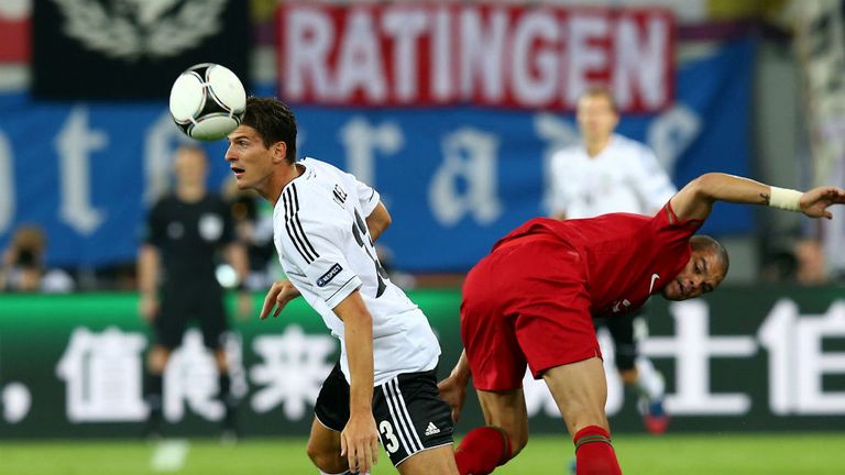 Germany are off to a quick start, as Jerome Boateng's cross finds Mario Gomez who heads well, but is denied by a fine Rui Patricio save.