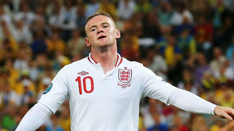 Wayne Rooney shows his disappointment after missing a sitter, heading wide, against Ukraine