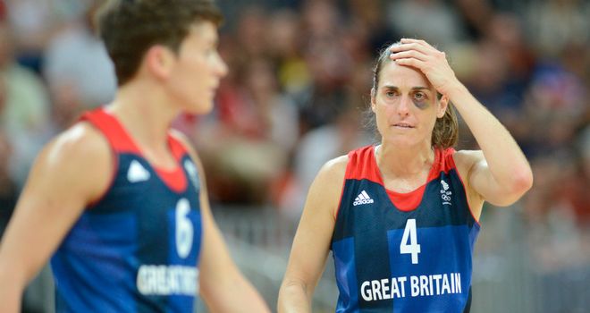 Great Britain guard Natalie Stafford shows her disappointment against Australia