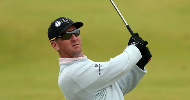 David Duval plays a practice round at Lytham this week