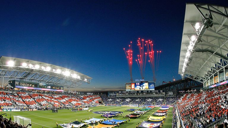 A general view during the National Anthem before the 2012 AT&T MLS All-Star Game between the MLS All-Stars and Chelsea at PPL Park on July 25, 2012 in Chester, Pennsylvania.