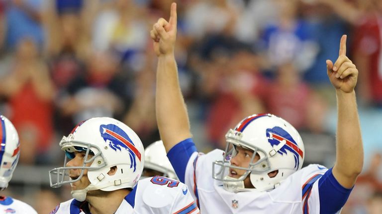 Celebrating winning field goal in overtime