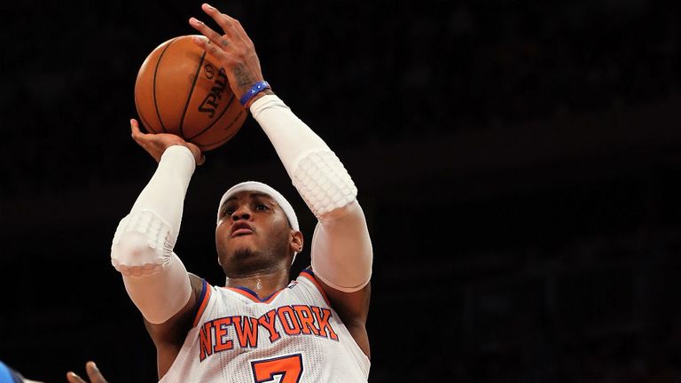 Carmelo Anthony: Weighed in with 29 points for the New York Knicks