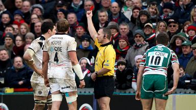 Francois Louw sees red at Welford Road