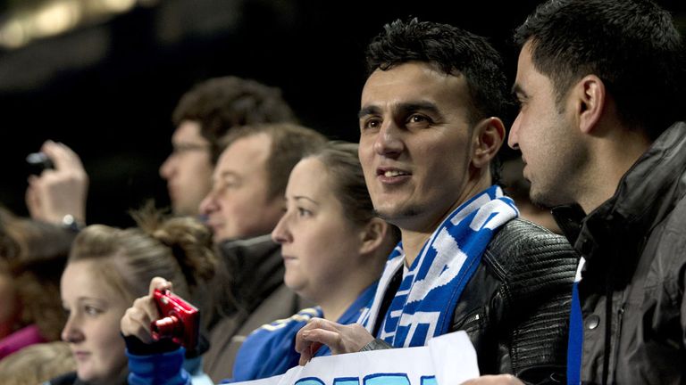 Blues fans continued to show their support for Frank Lampard ahead of the clash