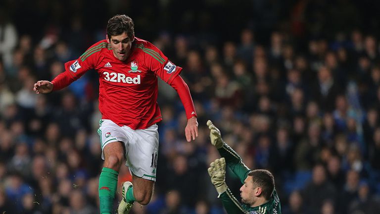 As Danny Graham rounded the goalkeeper in stoppage time to double Swansea's advantage