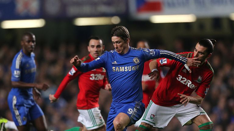 Fernando Torres was given the nod to start up front, with Demba Ba left on the bench