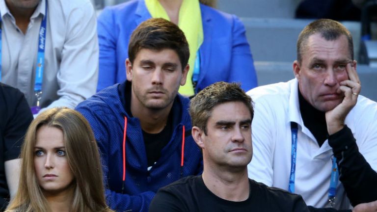 Andy Murrays girlfriend Kim Sears and his coach Ivan Lendl