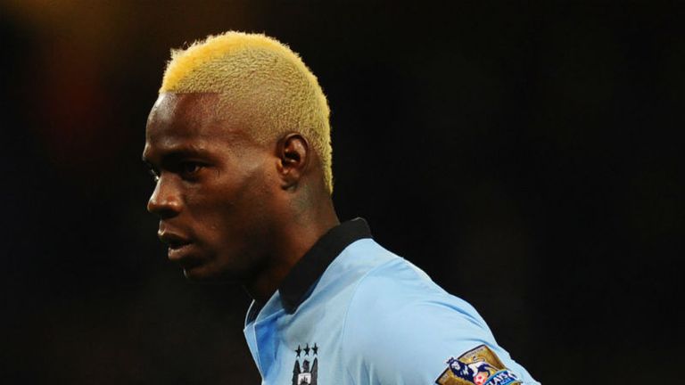 The Manchester City substitute shows off his new hair do at the Emirates