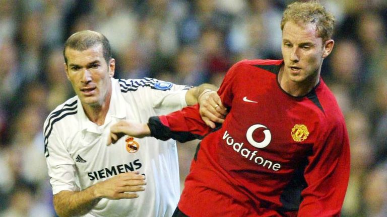Nicky Butt was tasked with the tough task of keeping superstar Zinedine Zidane quiet in 2003