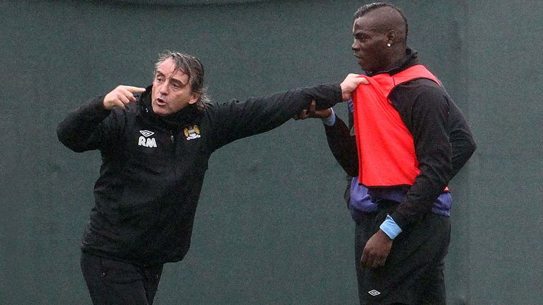 Mario Balotelli and Roberto Mancini clashed on the training ground