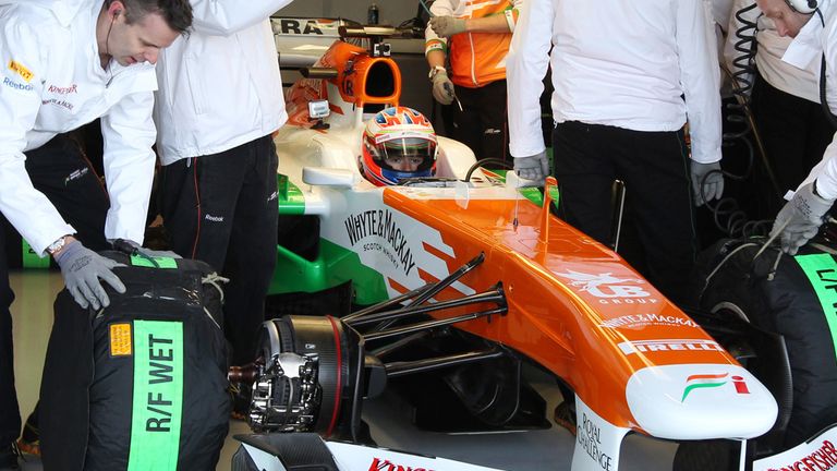 Di Resta prepares to take the new car for its first spin of the year