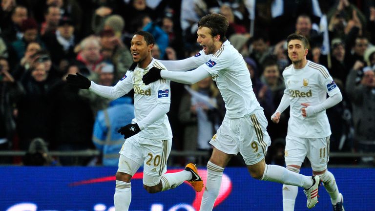 Jonathan de Guzman went on to make it 5-0 to Swansea before the final whistle at Wembley