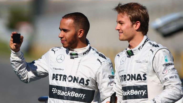Nico and Lewis and the W04 launch