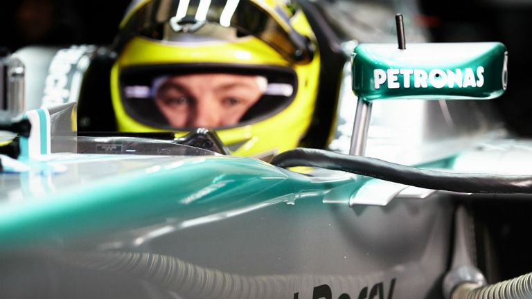 Rosberg gets ready to head out