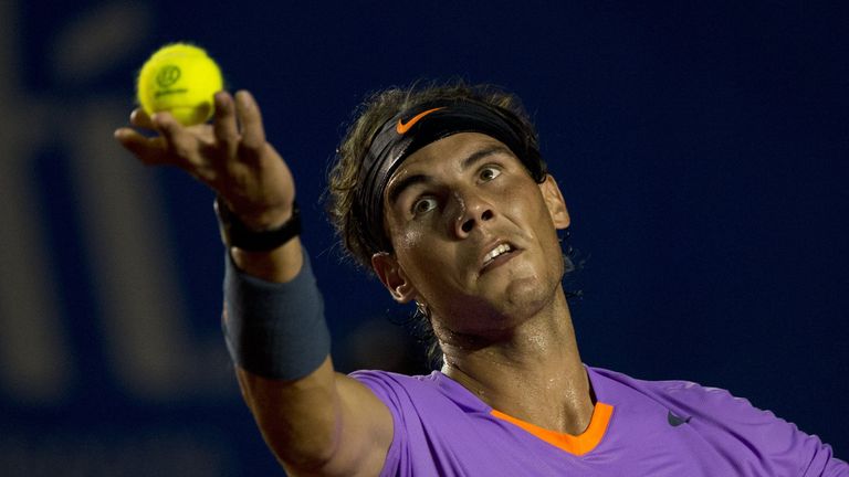 Rafael Nadal of Spain during the Mexico ATP Open men's single tennis match in Acapulco