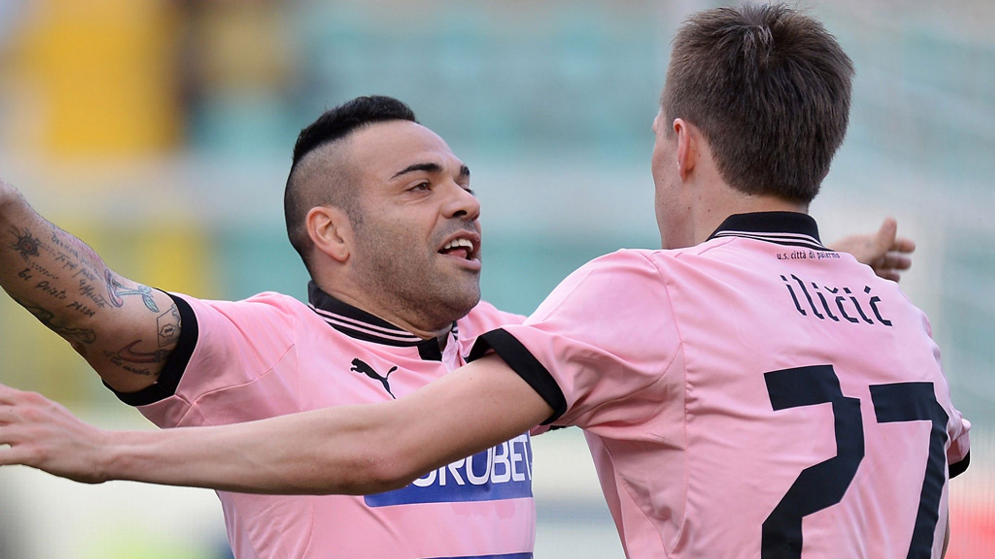 Wallpaper football club, Series A, Palermo, Palermo, Pink-black