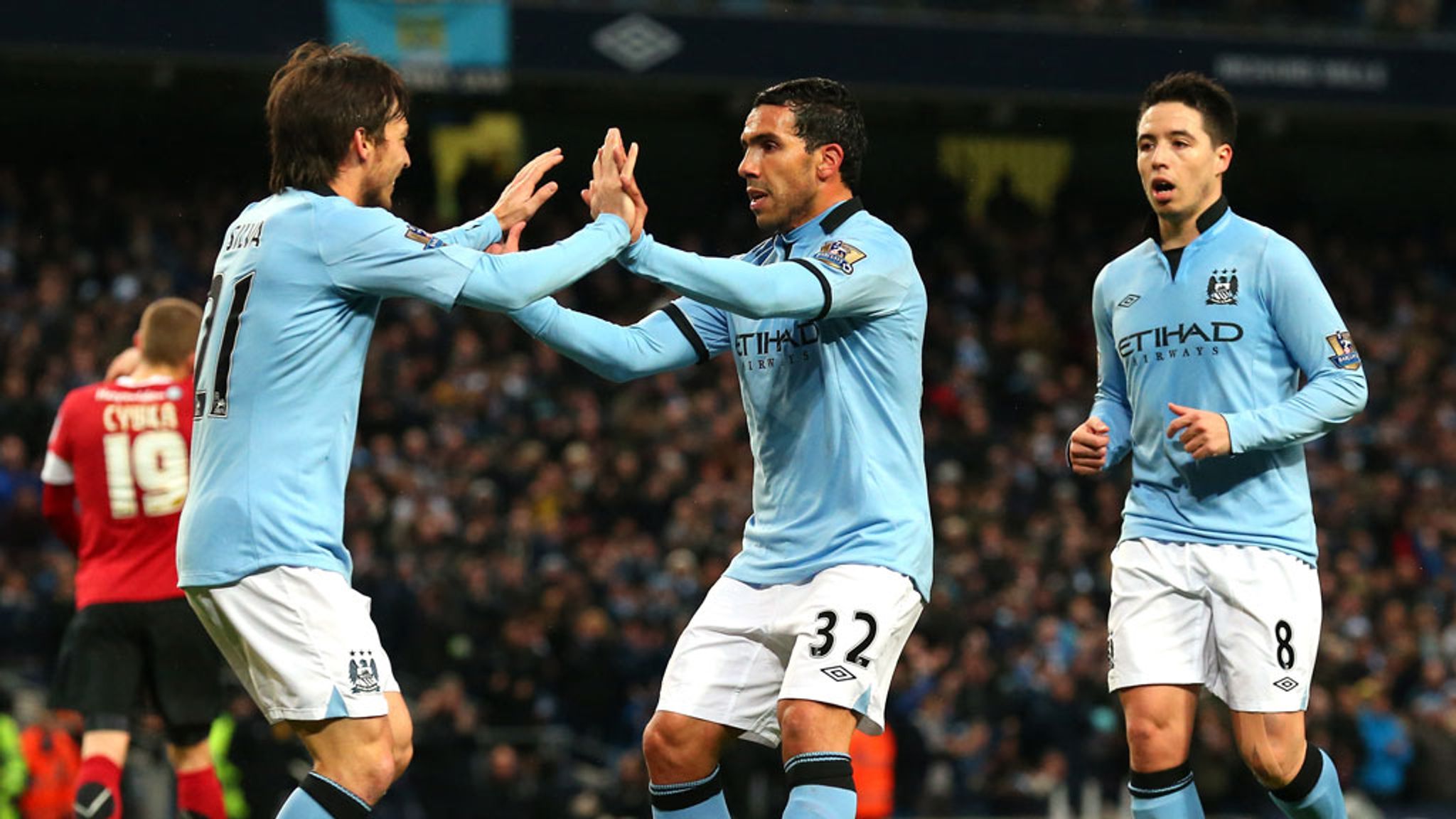 Fa Cup Carlos Tevez Hat Trick Leads Manchester City Past Barnsley Football News Sky Sports