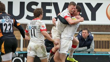 Chris Ashton: Celebrates key try at Wasps