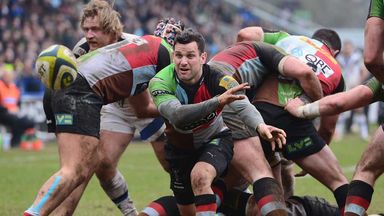 Karl Dickson: Harlequins scrum-half in action against Bath
