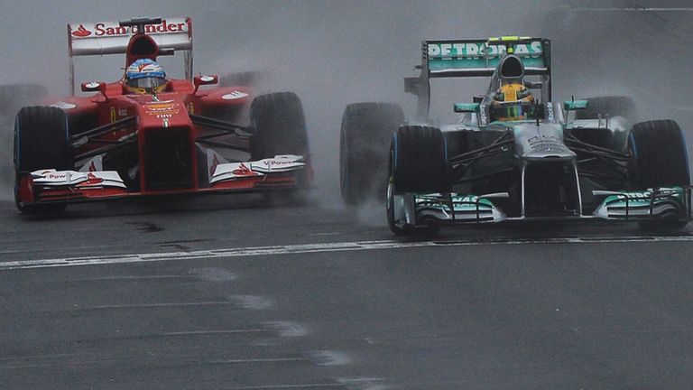 A rare glimpse of track action on Saturday morning