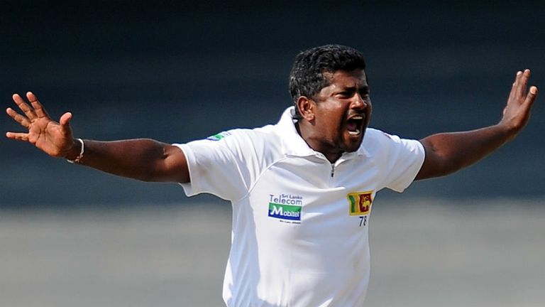 Rangana Herath took five wickets on the opening day of the second Test against Bangladesh in Colombo