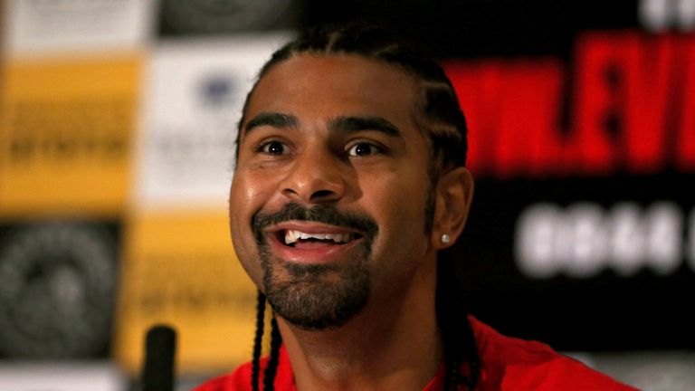 David Haye announces his return to the boxing ring at a press conference on March 28, 2013 in London.