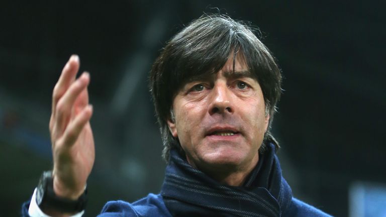 Joachim Loew head coach of Germany gesture prior to the match between Kazakhstan and Germany 