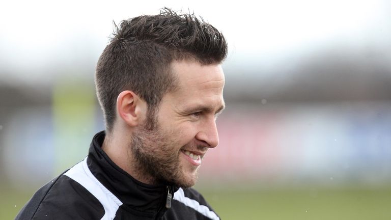 Yohan Cabaye looks on during a Newcastle United training session at the Little Benton training ground