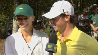 Wozniacki 'Ror-ing' on McIlroy