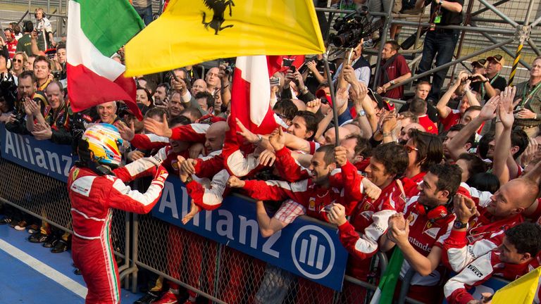 Fernando Alonso: Celebrates his 31st win in F1