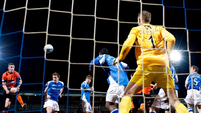 Liam Craig finds the back of the net to level for St Johnstone against Dundee United