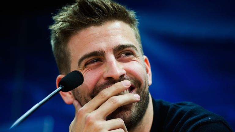 Gerard Pique ahead of Barcelona's Champions League round of 16 second leg against AC Milan.