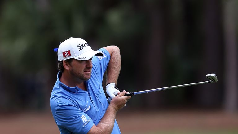 Graeme McDowell of Northern Ireland in action during the RBC Heritage at Harbour Town Golf Links, Hilton Head