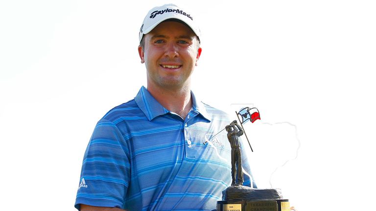 Martin Laird: Scot proudly displays the Texas Open trophy