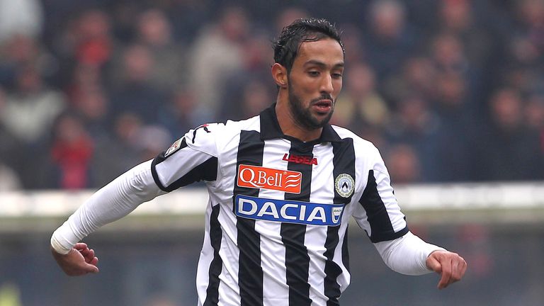 Medhi Benatia of Udinese during the Serie A match against Genoa. February 2013.