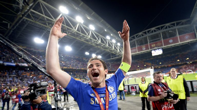 Frank Lampard: Has a new deal to celebrate along with the Europa League